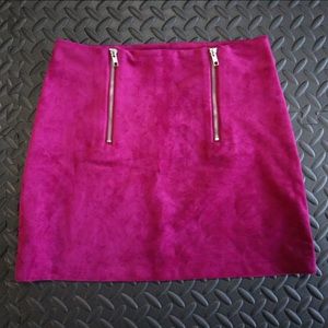 Forever 21 velvet mini skirt pink S
